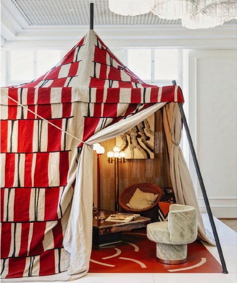 Tent Room, Hiding Spots, Design Embroidery, Pierre Frey, Interior Furniture, Boy's Room, Interior Architecture Design, My Dream Home, Home Bedroom