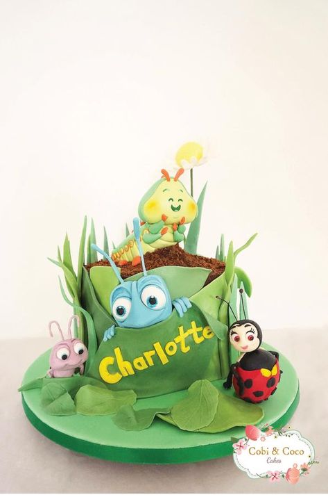 Bug Birthday Cakes, Toddler Birthday Cakes, Bug Cake, Bugs Life, Spring Cake, A Bug's Life, Disney Cakes, Long Journey, Disney Party