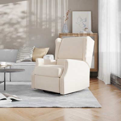 Experience the ultimate combination of comfort and practicality with our 3-in-1 manual recliner. This versatile piece can serve as a 3 position recliner, rocker, and swivel glider, making it perfect for any living room or nursery decor scheme. This swivel recliner chair adds a touch of sophistication and elegance to your home while offering optimum features for relaxation. Our recliner is constructed with a water repellent, stain-resistant, and flame retardant fabric making it safe and durable f Rocker Recliner Chair, Swivel Recliner Chairs, Swivel Glider Recliner, Glider Rocker, Glider Recliner, Swivel Recliner, Single Chair, Swivel Glider, Rocker Recliners