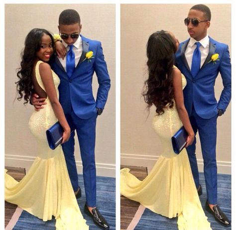 Love this color combo Prom Trends, Prom Colors, Navy Blue Prom Dresses, Prom Date, Prom Goals, Gold Prom Dresses, Prom Dresses Yellow, Prom Couples, White Prom Dress