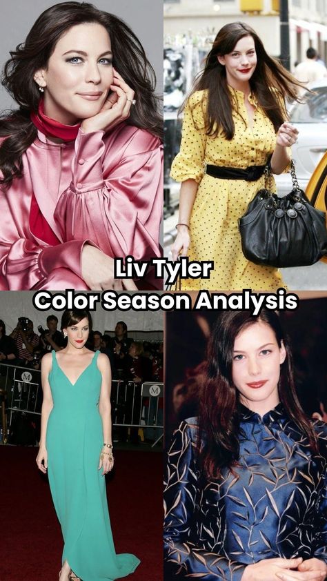 Discover Liv Tyler color season and why online analysis at Four Seasons Studio is cheaper, more accurate, and reviewed by 3 analysts. Liv Tyler Color Analysis, Liv Tyler Hair, True Winter Palette, True Winter Color Palette, Winter Skin Tone, Body Shape Guide, Colour Psychology, Cool Palette, Ashy Blonde