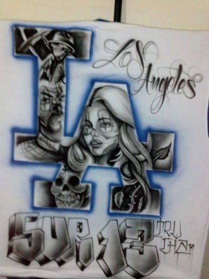 La Tattoo Ideas Los Angeles, Sureno Drawings, La Tattoo Los Angeles Design, La Tattoo Los Angeles, La Tattoos Ideas, Los Angeles Drawing, Olivia Tattoo, Tat Stencils, Hulk Artwork