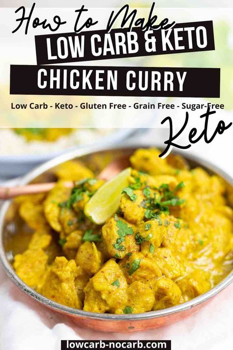 Chicken Curry Crockpot, Low Carb Curry, Low Fat Chicken Recipes, Keto Curry, Chicken Curry Recipe Easy, Chicken Main Dish Recipes, Curry Recipes Easy, Comfort Food Chicken, Coconut Curry Sauce