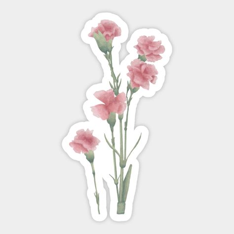 Pink flower design -- Choose from our vast selection of stickers to match with your favorite design to make the perfect customized sticker/decal. Perfect to put on water bottles, laptops, hard hats, and car windows. Everything from favorite TV show stickers to funny stickers. For men, women, boys, and girls. Flower Sticker Printable, Pink Flower Sticker, Pink Scrapbook, Pink Flower Design, Sticker Printable, Cute Laptop Stickers, Watercolor Stickers, Instagram Highlight Covers, Digital Business Card