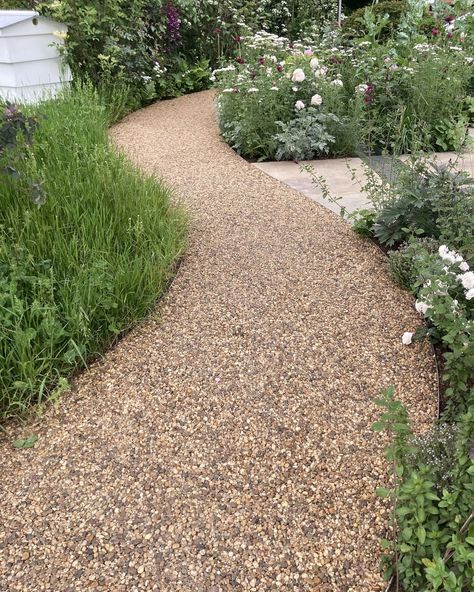 Garden Path Ideas - gravel Paving And Decking Together, Stone Path To Front Door, Pathway To Garden, Garden Road Walkways, Gravel Path Ideas, Gravel Walkways Paths To Front Door, Gravel Garden Path Ideas, Gravel Pathway Walkways, Hoggin Path Garden