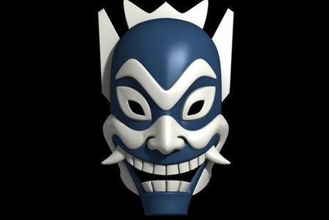 Avatar - Life Size The Blue Spirit Mask Papercraft Free Template Download Blue Spirit Mask, The Blue Spirit, Mask Papercraft, Blue Spirit, Template Download, Avatar The Last Airbender, The Last Airbender, Life Size, Avatar