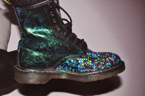 custom rhinestone boots Faybelle Thorn, Dr Martens Store, Space Grunge, Some Girls, Ever After High, Doc Martens, Dr. Martens Boots, Dr. Martens, Gq