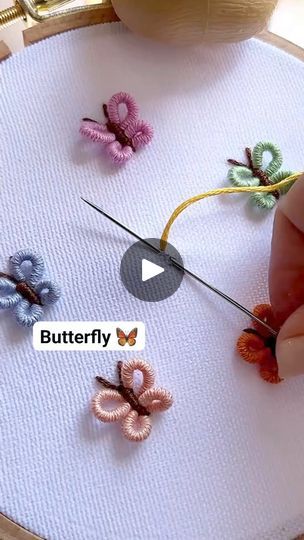 234K views · 4.2K reactions | Butterfly embroidery 🪡   #butterfly #fypシviralシ2024 #reelsviralシ #viralreelsシ #trendingreels #fypシ゚ #beautiful #embroidery | Creativity & Crafts | Creativity & Crafts · Original audio Simple Embroidery Butterfly, Simple Butterfly Embroidery, Hand Embroidery Butterfly, 3d Hand Embroidery, Embroidery Butterfly, Embroidery Lessons, Simple Butterfly, Crazy Ideas, Embroidery Stitches Tutorial