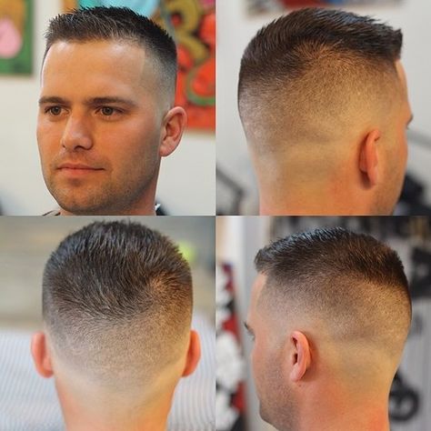 slick Army Haircut, Military Haircuts Men, Black Haircut Styles, Balding Mens Hairstyles, Military Hair, High And Tight Haircut, Short Fade Haircut, Military Haircut, Trendy Mens Haircuts