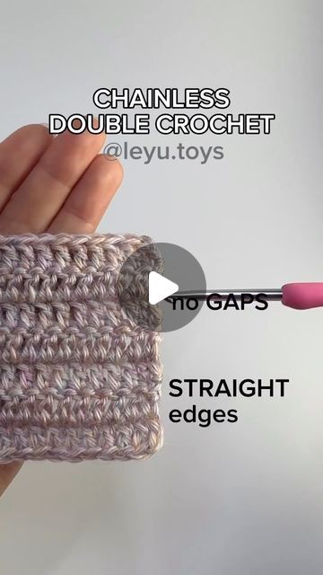 Leyu Toys on Instagram: "How to Chainless starting Double crochet. 

* No GAPS
* STRAIGHT edge 

Achieve clean double crochet edges by starting  a Chainless Double crochet instead of the traditional chain 3. This technique provides a neat look and a straight edge for your projects.

Come back to provide feedback, and please follow us for added motivation to share more tips with you @leyu.toys 

#crochet #crochettips #häkeln #ganchillo #вязание #häkelnlernen #leyutoys #croche #crochetofinstagram #yarnaddict" No Chain Double Crochet, Straight Edge Double Crochet, Clean Edges Crochet, Double Crochet Straight Edges, Chainless Starting Double Crochet, How To Make A Double Crochet Stitch, How To Keep Edges Straight In Crochet, Chainless Double Crochet, Straight Edge Crochet