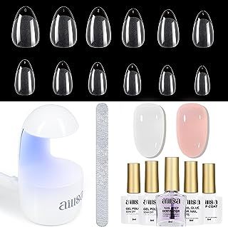 Almond Nail Tips, Nail Protector, Short Almond Nails, Soft Gel Nails, Gel Nail Tips, Short Coffin Nails, Short Almond, Gel Nail Kit, Almond Nail