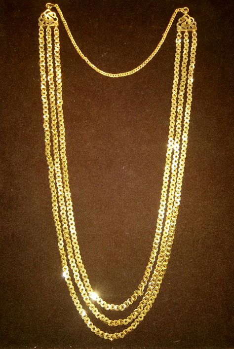 Pedda Golusu Designs Gold, Cb Chandraharam, Chandraharam Latest Designs, Chandra Haram Designs Gold, Muslim Jewellery, Ayurvedic Practitioner, Real Gold Chains, Gold Temple Jewellery, Bridal Jewelry Vintage