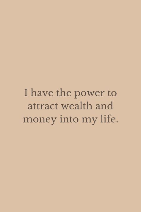 I have the power to attract wealth and money into my life. Daily Affirmations Money, Daily Affirmations Success, Pieces Quotes, Financial Affirmations, Manifesting Money Affirmations, Lifting Quotes, I Have The Power, Supreme Witch, Second Brain