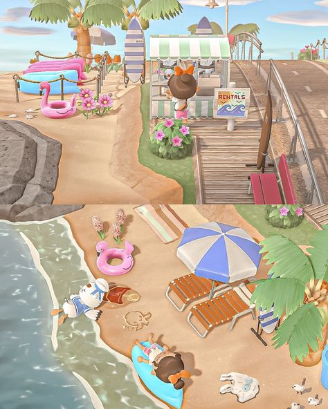 Little beach rentals 🏖️ 🌊 Thank you @acnhtreasureisland Animal crossing new horizons ACNH Nintendo switch wholesome gaming cozy design beach town tropical cottagecore island idea inspiration aesthetic cosy decor build inspo game photography cute villagers small town vibes happy friendship towncore surf summer#acnh #acnhdesigns #acnhcommunity #acnhinspo #acnhisland #acnhpatterns #acnhidea #acnhdesign #acnhcottagecore #acnhtropicalisland #acnhkidcore #acnhaesthetic #acnhbeach #crossingcreat... Tropical Cottagecore, Beach Town Aesthetic, Acnh Beach, Game Photography, Cosy Decor, Acnh Cottagecore, Animal Crossing Pocket Camp, Summer Surf, Happy Friendship