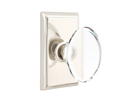 1298121-HT-US14 Hampton knob rectangle rose, shown in polished nickel.  Available in all functions and many other finishes. Hamptons Door, Crystal Knobs, French Doors Interior, Glass Knobs, Unlacquered Brass, Door Knob, Door Knobs, French Doors, Door Hardware