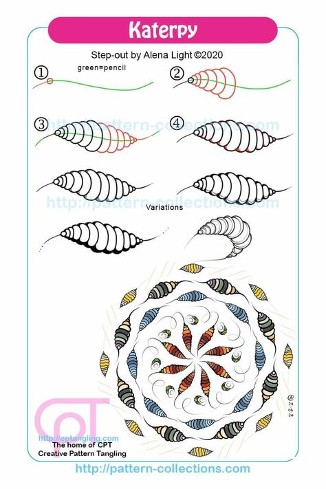 Zen Patterns, Easy Zentangle Patterns, Zentangle Flowers, Zen Doodle Patterns, Zentangle Tutorial, Zentangle Artwork, Tangle Pattern, Zen Tangle, Tangle Doodle