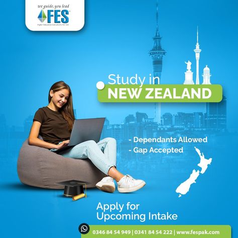 Do you have a study gap and wish to continue your studies abroad? New Zealand accepts students with gaps, with the benefit of allowing dependants. So, apply to New Zealand’s top universities today and make your future successful.

For More Info
0346-8454949
0341-8454222

We Guide You Lead
www.fespak.com
#StudyInNewZealand #StudyAbroad #StudyGapAccepted #TopUniversities #fesconsultants #NewZealandEducation #DependantsWelcome #HigherEducation #FutureSuccess #ApplyNow #GlobalOpportunities #Internat Study In New Zealand, Further Education, Leo Season, Overseas Education, Global Education, Top Universities, Educational Consultant, Career Goals, International Students