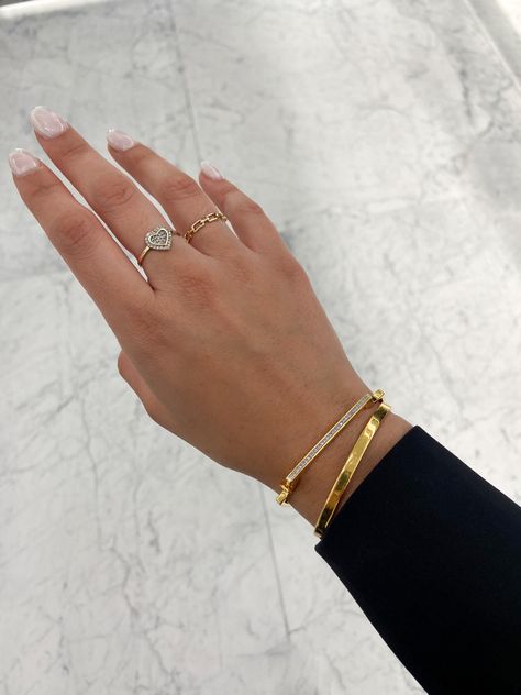 Monica Vinader Bracelet Stack, Monica Vinader Jewellery, Monica Vinader Bracelet, Accessory Inspo, Monica Vinader, Spring 2023, Gold Jewellery, Gold Bangles, Gold Jewelry