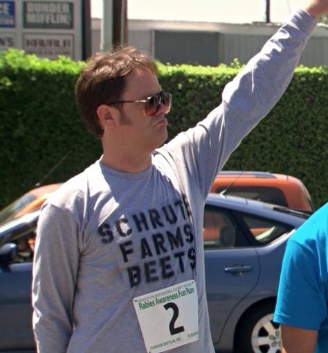 Part of our 'As worn by' range of clothing seen on screen, here's Dwight Schrute from The Office's hand printed 'Schrute Farms Beets' sweater from the Fun Run episode.
---
#theofficeus #theofficememes #theofficemoments #theoffice #theofficequotes #dwightschrute #schrutefarms #beetsbyschrute #funrunraceforthecure #sweater #tvshow #tvseries #aswornby #television #popculture #giftideas #clothing #fashion #funny #funnygifts #sweaters #dundermifflin #theofficefandom Dwight And Angela, Dunder Mifflin Shirt, The Office Fun Run, Best Boss Mug, The Office Dwight Schrute, The Office Dwight, Schrute Farms, Worlds Best Boss, Boss Mug