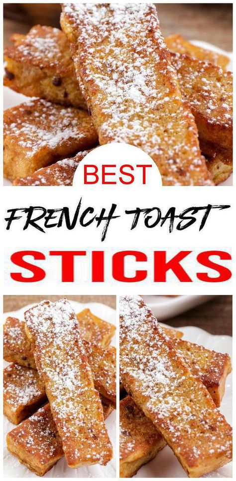 Easy French Toast Sticks, Diy French Toast, Homemade French Toast Sticks, Simple French Toast, French Toast Sticks Recipe, Healthy French Toast, Fridge Food, Easy French Toast, Homemade French Toast