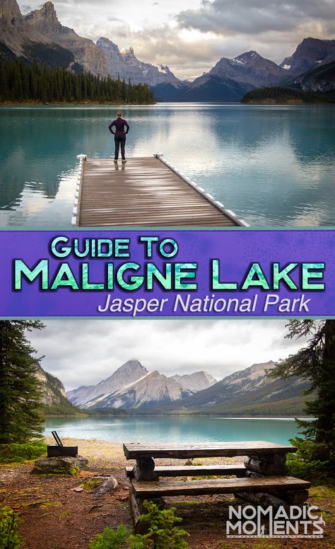 Maligne Lake Jasper, Maligne Lake Canada, Jasper Park, Canadian Road Trip, Maligne Lake, Canoe Camping, Cruise Boat, Canadian Travel, Jasper National Park