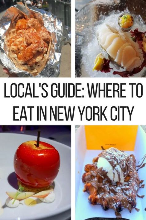 Local’s Guide to the Best Places to eat in New York City - New York is one of those places where true foodies come to experience some of the best foods in the world. From affordable yet delicious street food to rooftop bars and five-star upscale restaurants, you’ll get it all. While there are a million amazing places to eat in New York City, here are some of my most loved places to eat that will make you want to try them out too Eat In New York City, New York City Christmas, New York City Vacation, Nyc With Kids, New York Food, New York Photography, New York Travel Guide, Rooftop Bars, City Vacation