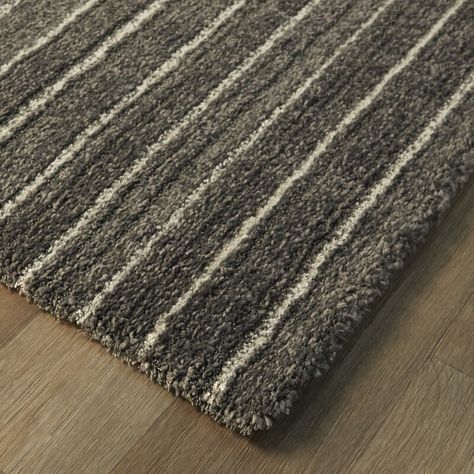 Gold Flamingo Joyce Power Loom Charcoal Rug & Reviews | Wayfair Modern Geometric Art, Charcoal Rug, Area Rug Living Room, Target Rug, Rug Gray, Modern Art Deco, Geometric Area Rug, Striped Rug, Rug Living Room