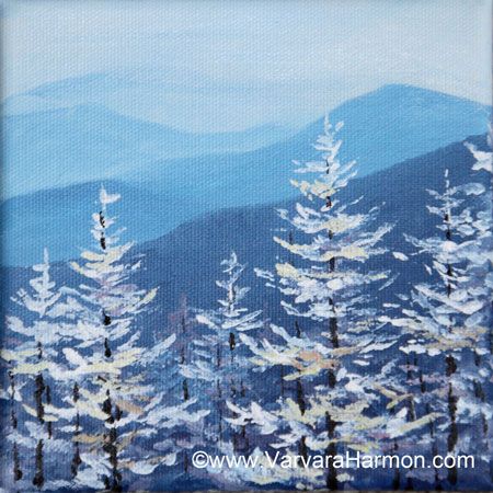 Winter Meadow, Winter Scene Paintings, Meadow Art, Winter Paintings, Art Sherpa, Coaster Ideas, Easy Landscape Paintings, Winter Landscape Painting, Paint Nite