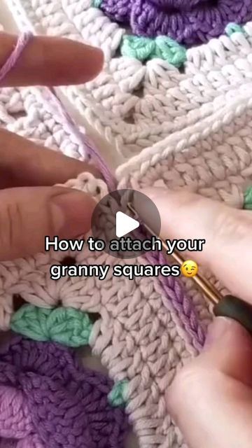 Crochet on Instagram: "😃Learn how to attach the granny squares together😘 isn’t it so easy?💓

📷 @craftsvoice

( Love Crochet? Hit that follow button for more! )

Thank you ! 💗

👩‍🏭
👩‍🏭
#crochet#crochetfun
#crochetersofinstagram #crocheter #crochet#crocheteveryday #örgü#örgüfikirleri #örgümodelleri #örgüm #crochetdesign #crochetpattern #lovethis#crochetlove#crochetlife #crocheting #örgüaşkı #örgümüseviyorum #elişi#elemeği #likethis #handmadegifts #handmadecrochet #örgüyedairherşey #crocheteverything #crochetbag" Connecting Granny Squares, Joining Crochet Squares, Joining Granny Squares, Crochet Edgings, Knitting Paterns, Knitting Machine Projects, Crochet Tutorials, Crochet World, Follow Button