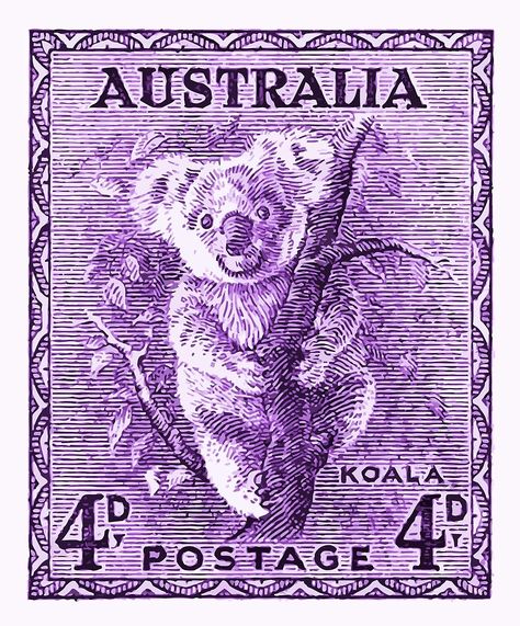 Antique 1937 Australia Koala Postage Stamp,koala,bear,australia,australian fauna,marsupial,antique postage stamp,down under,outback,native species,bandicoot,aboriginal,australian stamp Australia Koala, Australian Fauna, Postage Stamp Design, Commemorative Stamps, Rare Stamps, Postage Stamp Art, Vintage Postage Stamps, Stamp Printing, Vintage Postage