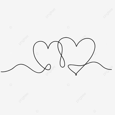 Two Hearts Drawing, Valentine Line Art, Valentines Line Art, Minimalist Love Drawing, Drawing Love Ideas, One Line Drawing Heart, Valentines Drawings Ideas, Draw Valentines Day, Drawing Heart Love