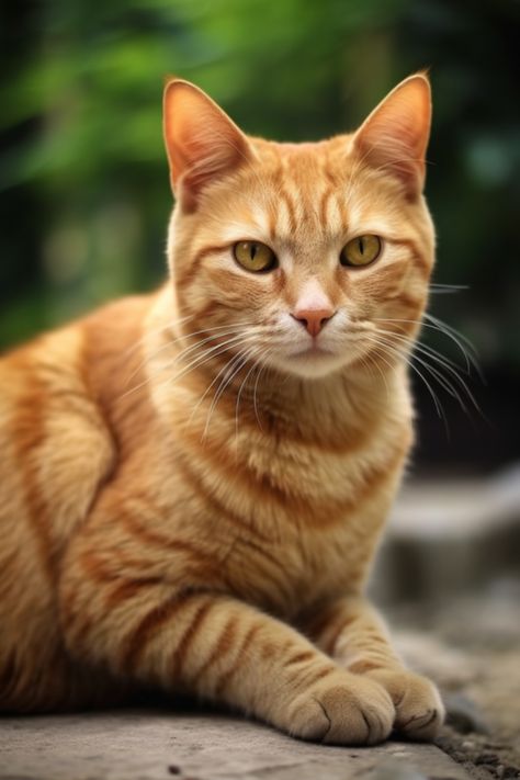 An artistic portrayal of a ginger cat with a charmingly speckled nose and a coat of soft apricot fur. The intricate patterns on its fur showcase a fusion of cinnamon and tawny hues, accented by subtle white patches. The cat's golden eyes exude a gentle warmth, mirroring its kind and nurturing personality. Cat Theory, Ginger Cat Art, Ginger Tabby Cat, Ginger Tabby, Cat Tabby, Cat Attack, Amber Eyes, Dream's Cat, Me And My Dog