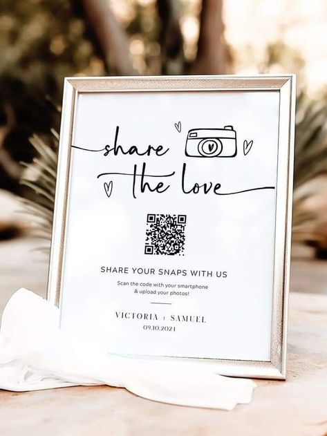 Take Pictures Wedding Sign, Wedding Details Decoration, Date Jar Wedding Ideas, Guest Pix Sign, Photo Ideas For Wedding Reception, Qr Code For Wedding Guest Photos, Wedding Photo Upload Sign, Wedding Shared Album Qr Code, Wedding Qr Code Ideas