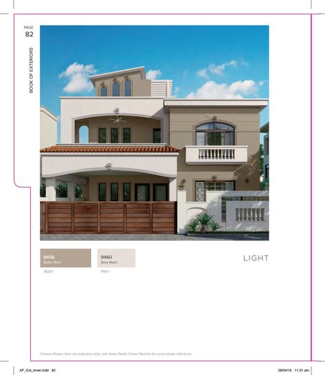 Home Exterior Colors, Colour Building, Classic Home Exterior, Asian Paints Colour Shades, Asian Paints Colours, Exterior Color Combinations, Small House Elevation, House Interior Design Styles, Small House Elevation Design