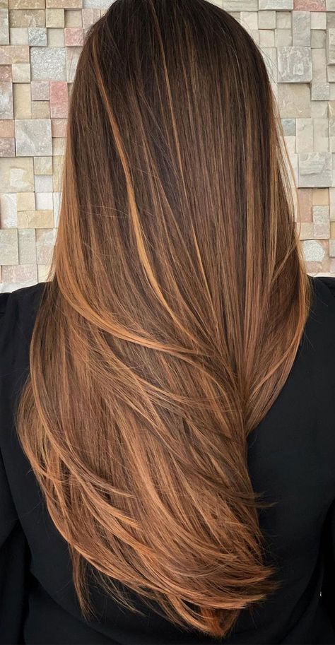 hair color ideas long hair, hair color ideas for brunettes, hair colours 202, #chocolatebrownhair hair color trends 2021, #haircolorideas #haircolortrends2021 hair color ideas for dark hair, hair color ideas for blondes, hair color ideas for brown hair, 2021 blonde hair color trends, hair color ideas for brunettes with highlights, brunette hair with highlights Caramel Highlights, Trendy Hairstyle, Hair Colour, Hairstyle Ideas, Brown Hair, Caramel, Highlights, Hair