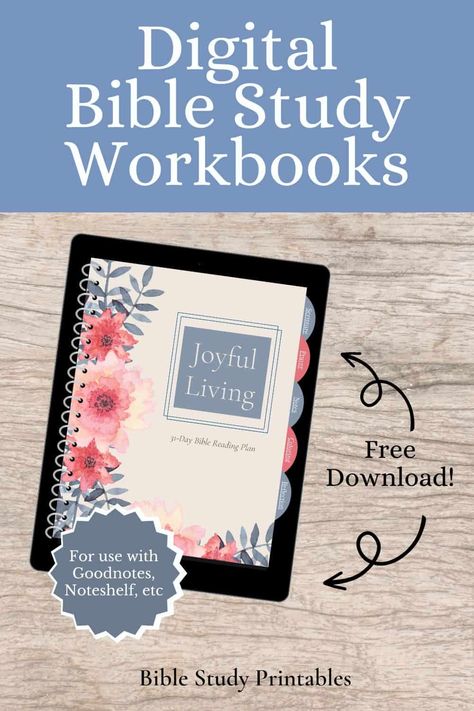 Digital Bible study workbooks and journals are a great way to dive into Scripture each day. The best part is you don't need printer ink and paper! Simply import them into your Ipad or tablet and dive into your Bible study time! Bible Digital Journaling, Bible Study Workbook, Bible Study Templates Free Printables, Digital Bible Journaling Ipad, Bible Study Notes Free Printable, Free Bible Study Printables Worksheets, Free Bible Study Printables, Tablet Aesthetic, Digital Bible Study