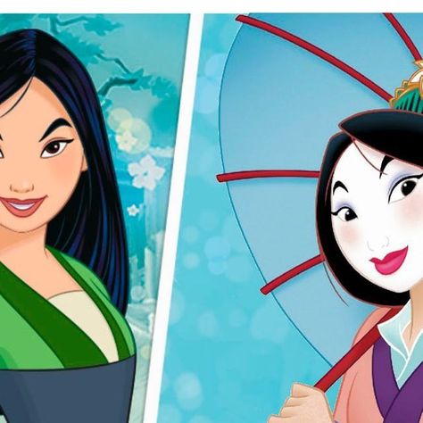 Ultimate Princess Celebration on Instagram: "Natural look or full makeup 💄  Which one do you prefer?  #Mulan" Mulan Makeup, Mulan Makeup Look, Reflection Mulan, Mulan Scenes Disney, Mulan Real Life Movie, Mulan Loyal Brave True, Full Makeup, Mulan, Makeup Looks