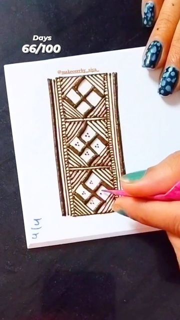 Swastik Mehndi Design, Swastik Design, Slow Video, Mendi Design, 100 Day Challenge, Very Simple Mehndi Designs, Days Challenge, Mehndi Art Designs, Simple Mehndi