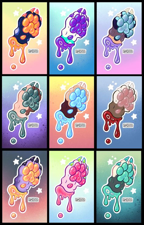 Candy Creature, Candy Gore Color Palette, Candy Gore Art, Pastel Fursona, Pastel Gore Art Aesthetic, Candy Gore, Art Dolls, Color Palette, Ghost