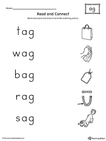 Ag Family Words, Ag Words, Ag Family Words Worksheet, Ag Word Family, Ab Family Words Worksheets, An Word Family Worksheet, Ub Word Family Worksheet, Ab Word Family Worksheets, Ready For First Grade