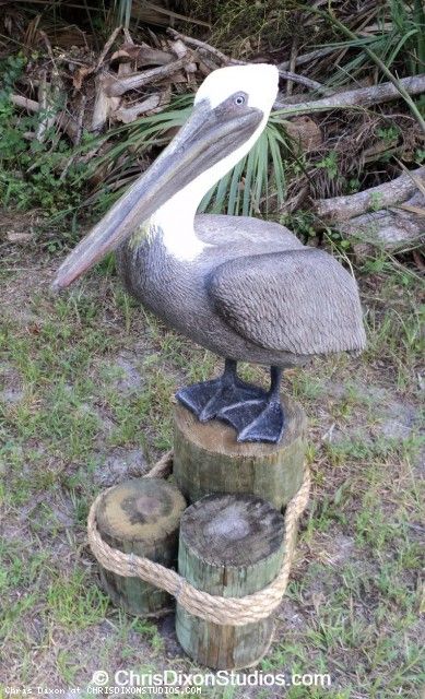 Pelican Statues and Sculptures, Custom Art and Artist editions for Sale Foam Sculpture, Wood Fish, Wildlife Decor, Custom Carved, Chainsaw Carving, Stone Walls, Tree Stump, Artist Gallery, Sculptures & Statues