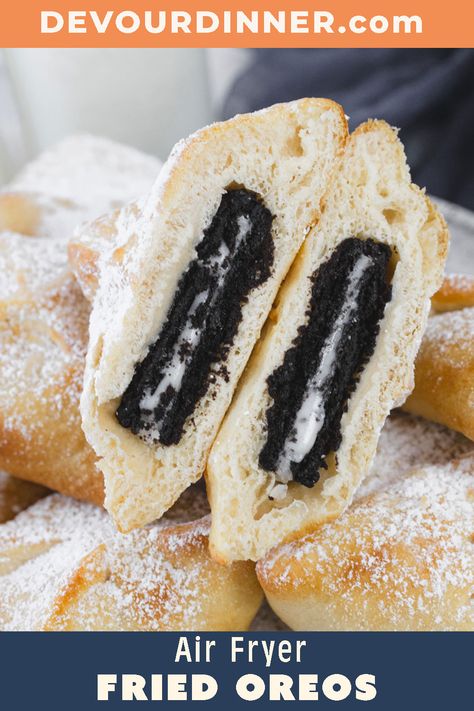 If you want to enjoy the deliciousness of deep-fried Oreos without the hassle of hot oil, this easy Air Fryer Fried Oreos recipe is perfect for you! With simple ingredients and a quick cooking process, you can whip up a batch of these indulgent treats for any occasion! Air Fryer Fried Oreos, Fried Oreos Recipe, Oreo Rice Krispie Treats, Deep Fried Oreos, Cream Cheese Ball, Fried Oreos, Oreo Cream, Krispie Treats Recipe, Air Fry Recipes