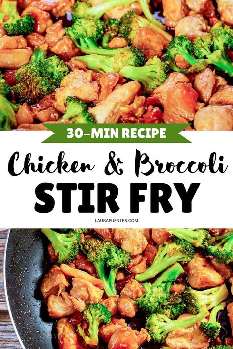 chicken and broccoli stir-fry Easy Chicken And Broccoli, Easy Chicken Stir Fry Recipe, Chicken And Broccoli Stir Fry, Chicken Broccoli Stir Fry, Easy Chicken Stir Fry, Easy Stir Fry Recipes, 30 Min Meals, Stir Fry Recipes Chicken, Large Family Meals