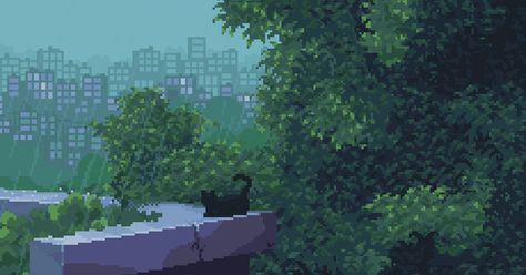 Discord Banner Pixel Gif, Pixel Art Scenery Gif, Pixel Art Background Gif Phone, Pixel Banner Aesthetic, Pixel Art Cover Photo, Green Notion Header Gif, Pixel Art Landscape Desktop, Rainy Pixel Art Gif, Pixel Rain Gif