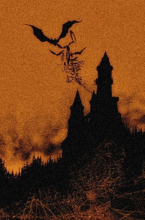 At Night, Castle, Orange, Halloween, Music, Black, Art