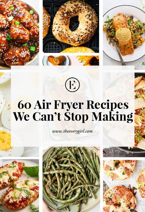 60 Air Fryer Recipes That Will Make Your Life So Much Better | The Everygirl Air Fryer Recipes Trader Joes, Air Fryer Meal Prep, Delicious Air Fryer Recipes, Meal Prep On Fleek, Air Fryer Oven Recipes, Air Fry Recipes, Air Fryer Dinner Recipes, The Everygirl, Air Fryer Recipes Easy