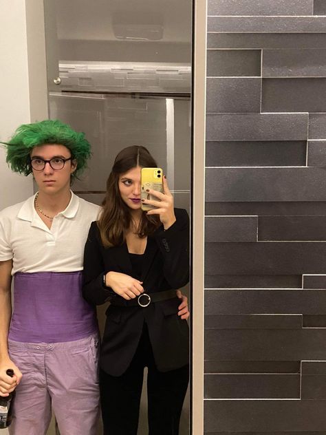 Ferb And Vanessa Halloween Costume, Lazytown Costume, Candice And Vanessa Costume, Ferb And Vanessa Costume, Vanessa Phineas And Ferb Costume, Queer Couples Costumes, Brunette Couples Costumes, Indie Couples Costumes, Vanessa Doofenshmirtz Costume