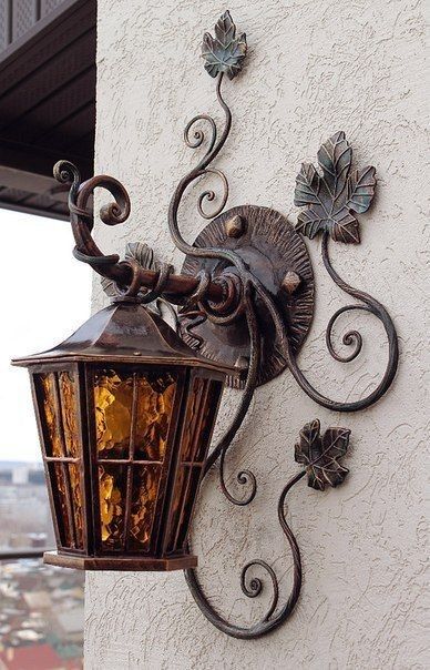 Wrought Iron Decor, Blacksmith Projects, Iron Work, Street Lamp, Lanterns Decor, Iron Art, Iron Decor, Dream House Decor, Street Light