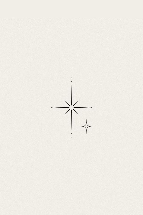 Star Light Tattoo, 11 22 Tattoo, Tattoos With Stars For Women, Small Twinkle Tattoo, Fineline Date Tattoo, Minimalist Stars Tattoo, Star Fineline Tattoo, Guiding Star Tattoo, Retro Star Tattoo