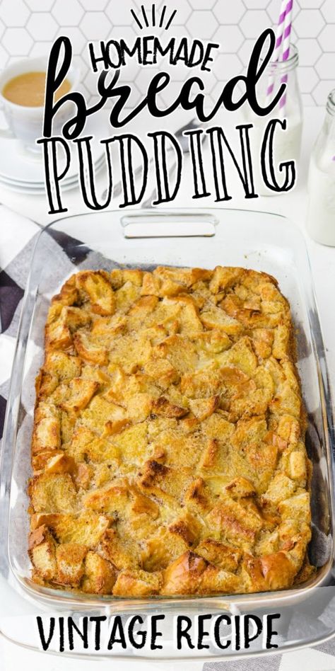 Homemade Bread Pudding, Bread Pudding Recipe Easy, Old Fashioned Bread, Classic Bread Pudding, Best Bread Pudding Recipe, Monkey Bread Muffins, Bread Pudding Easy, Old Fashioned Bread Pudding, Banana Bread Pudding